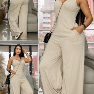 Enterizo Jumpsuit Casual Zipper Lounge