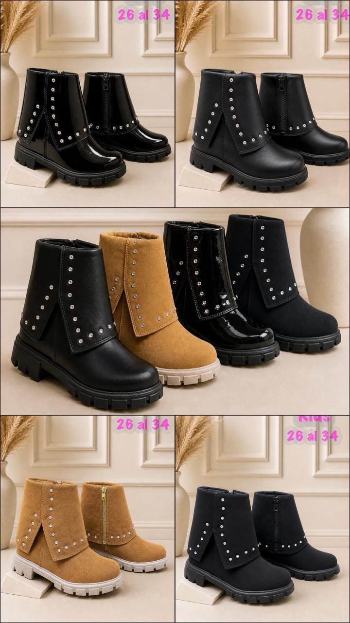 Botines de Moda Infantil Sparkle Elegance