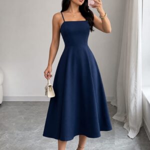 Vestido Midi Elegance A-Line Dress