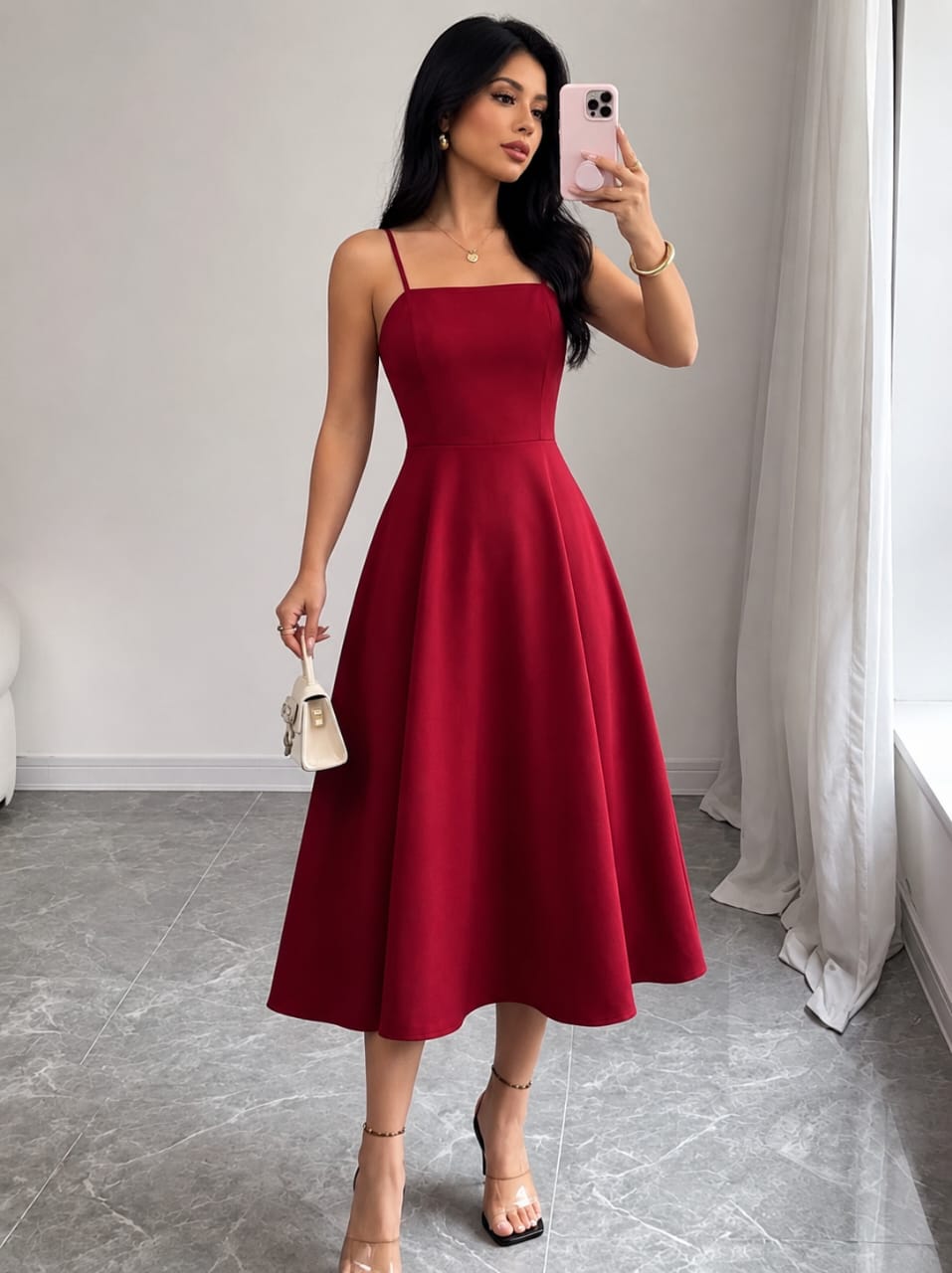 Vestido Midi Elegance A-Line Dress - Imagen 2
